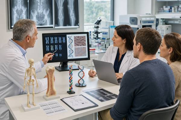 Understand how COL1A1 and COL1A2 genetic testing confirms osteogenesis imperfecta, how positive, negative, and uncertain results are interpreted, and what they mean for family risk and care.
