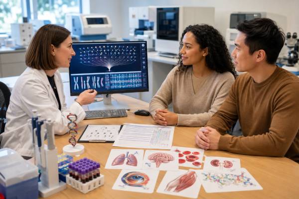 Learn how pan-ethnic carrier screening tests common inherited disorders, how positive and negative results affect couple risk, and what partner testing and reproductive options may follow.