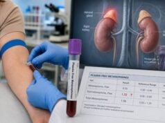 Learn how plasma free metanephrine and normetanephrine testing screens for pheochromocytoma and paraganglioma, why supine rest matters, and how high or borderline results are evaluated.