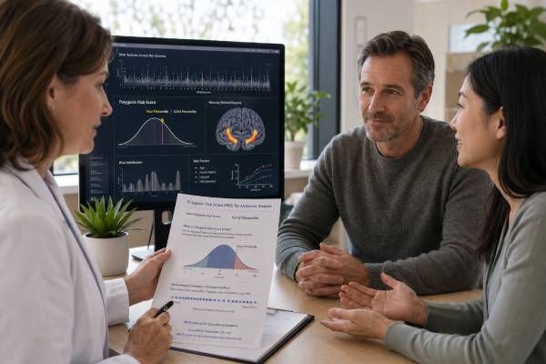 Polygenic Risk Score (PRS) for Alzheimer Disease Genetic Risk and Results Learn what an Alzheimer disease polygenic risk score measures, how APOE and ancestry affect results, why percentiles are not probabilities, and where clinical limits remain.