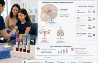 Precocious Puberty Hormone Test Panel: LH, FSH, Estradiol, Testosterone, and Results Learn how LH, FSH, estradiol, and testosterone are used to distinguish central from peripheral precocious puberty and what testing, imaging, and follow-up may involve.