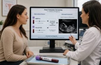 Understand PAPP-A first-trimester screening, MoM values, low and high results, trisomy risk, placental associations, and appropriate follow-up.
