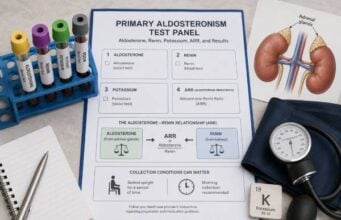 Primary Aldosteronism Test Panel: Aldosterone, Renin, Potassium, ARR, and Results Learn how aldosterone, renin, potassium, and the ARR screen for primary aldosteronism, how medicines affect results, and when confirmation, CT, or adrenal vein sampling is needed.