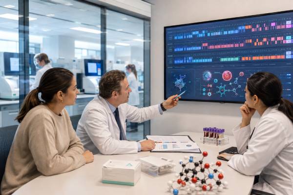 Understand primary immunodeficiency genetic panel results, including immune disorder genes, pathogenic variants, VUS findings, negative tests, treatment impact, and family testing.