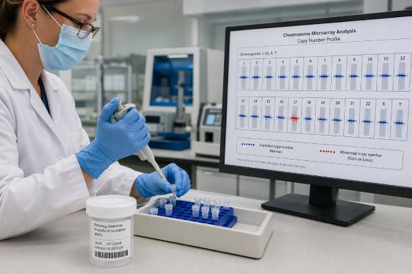 Products of Conception (POC) Genetic Test: Miscarriage Chromosome Results POC genetic testing can identify chromosome causes of miscarriage. Learn how tissue is collected, why maternal contamination matters, how microarray results are read, and what comes next.
