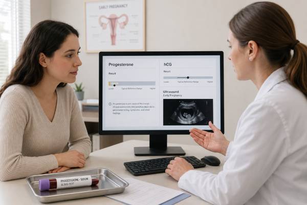 Understand progesterone testing in pregnancy, including low levels, miscarriage risk, result ranges, supplementation, and how hCG and ultrasound guide follow-up.