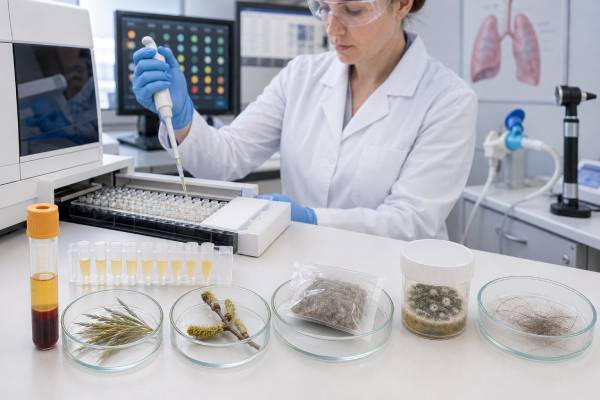Learn how a respiratory allergy panel tests specific IgE to pollen, mites, pets, molds, and other inhalants, and how results relate to rhinitis, asthma, cross-reactivity, and treatment.