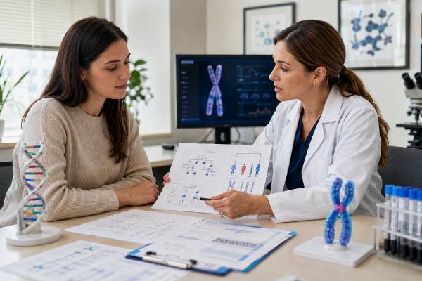 X-Linked Carrier Screening Test Female Carrier Risk and Results Understand X-linked carrier screening, female carrier risk, inheritance for sons and daughters, test methods, result meanings, health follow-up, and pregnancy options.