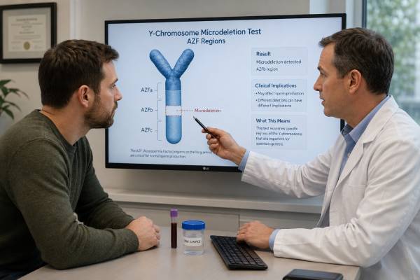 Y-Chromosome Microdeletion Test: Male Infertility, AZF Regions, and Results Understand Y-chromosome microdeletion testing for male infertility, including AZFa, AZFb, and AZFc results, sperm retrieval prognosis, ICSI inheritance, and next steps.