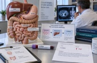 5-HIAA Blood Test: Carcinoid Syndrome, Serotonin Metabolism, Neuroendocrine Tumors, and Meaning Understand what a 5-HIAA blood test measures, what high levels can mean in carcinoid syndrome and neuroendocrine tumors, and how blood results compare with 24-hour urine testing.