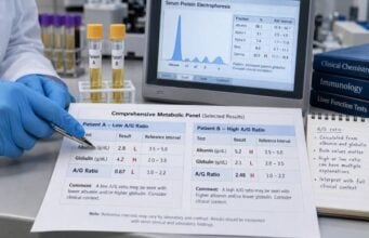 Learn how to interpret a high or low albumin/globulin ratio, including inflammation, immune activity, liver and kidney causes, protein electrophoresis, and useful follow-up tests.