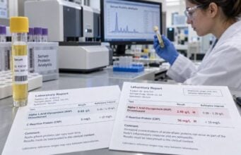 Understand alpha-1 acid glycoprotein test results, high and low levels, acute-phase inflammation, reference ranges, drug binding, causes, and follow-up.