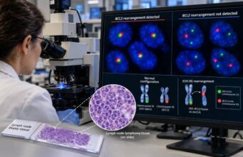 BCL2 Rearrangement Test: Follicular Lymphoma, Rearrangement Status, and FISH Result Understand BCL2 rearrangement testing in follicular lymphoma, including IGH::BCL2, t(14;18), FISH results, negative tests, and how findings affect tumor classification.