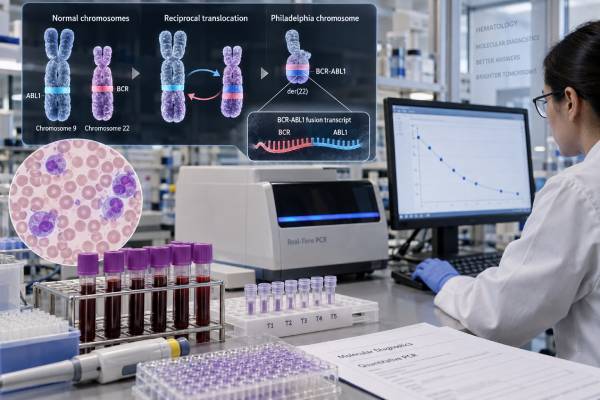 BCR-ABL1 Test: CML, Leukemia, Philadelphia Chromosome, and Molecular Monitoring BCR-ABL1 testing diagnoses Philadelphia chromosome-positive CML and tracks molecular response; learn PCR levels, International Scale milestones, resistance, and monitoring.