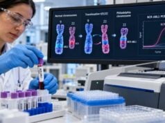 Learn how BCR-ABL1 testing detects the Philadelphia chromosome in CML, how PCR, FISH, and karyotyping differ, and what positive or negative results mean.