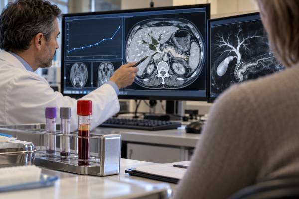 CA 19-9 is the main blood marker used to monitor pancreatic cancer. Learn what high levels mean, how bile duct obstruction affects results, normal cutoffs, and follow-up steps.