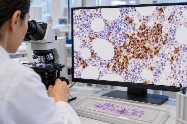 Understand what a CD138 test shows in bone marrow, what positive plasma-cell staining means, and how CD138 helps assess multiple myeloma and related disorders.
