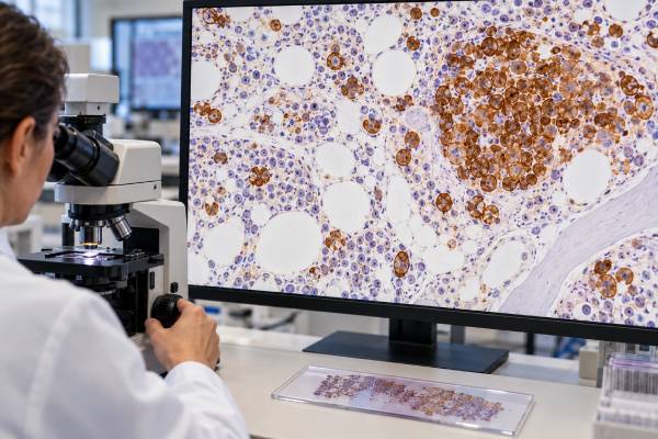 Understand what a CD34 test means in leukemia and stem cell testing, how positive blast staining is interpreted, and why CD34 alone does not diagnose acute leukemia.