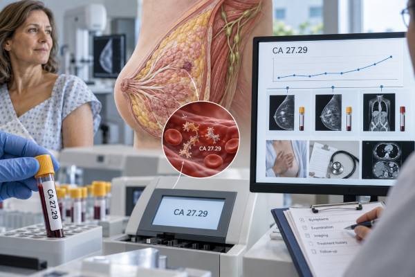 Learn what the CA 27.29 blood test measures, its common reference range, how it is used in breast cancer monitoring, recurrence limits, and reasons for high results.