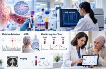 Circulating Tumor DNA Test for Breast Cancer: MRD, Recurrence, Mutation Detection, and Monitoring Breast cancer ctDNA testing explained: MRD, recurrence risk, mutation detection, liquid biopsy, treatment selection, false negatives, and current monitoring guidance.