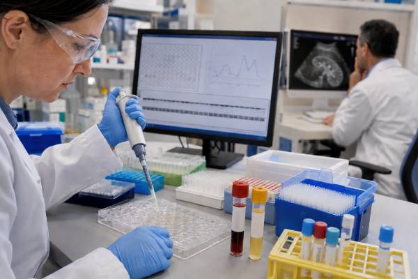 Learn what Complement Factor H testing measures, why normal levels can miss dysfunction, and how antigen, autoantibodies, genetics, C3 patterns, kidney biopsy, and TMA evaluation fit together.
