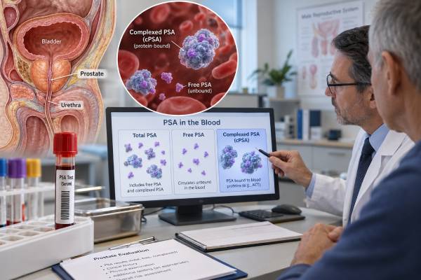 Learn what complexed PSA measures, what high cPSA may mean, how it differs from total and free PSA, and how modern prostate-cancer risk assessment uses PSA results.