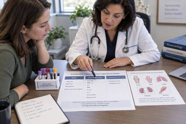 Connective Tissue Disease Blood Test Panel: ANA, ENA, Complement, and Autoimmune Diagnosis Understand connective tissue disease blood test panels, including ANA, ENA antibodies, C3, C4, CH50, common result patterns, limitations, and next diagnostic steps.