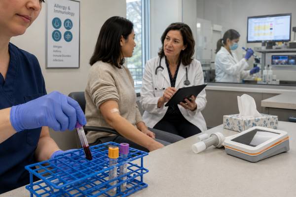 Learn how total and specific IgE blood tests are interpreted, why IgE may be high or low, and how results relate to allergy, asthma, parasites, and immune disorders.
