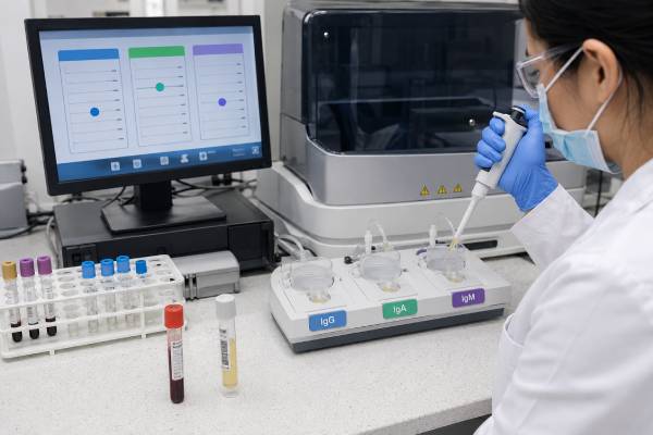 Understand IgG, IgA, and IgM panel results, age-specific ranges, high and low patterns, antibody function, immune deficiency, monoclonal proteins, and follow-up tests.