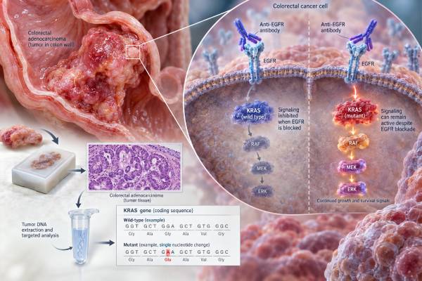 KRAS Test for Colon Cancer: Mutation Status, Anti-EGFR Resistance Marker, and Meaning Understand KRAS Test for Colon Cancer Mutation Status, Anti-EGFR Resistance Marker, and Meaning: what the test measures, how results are interpreted, treatment implications, limitations, and practical next steps.