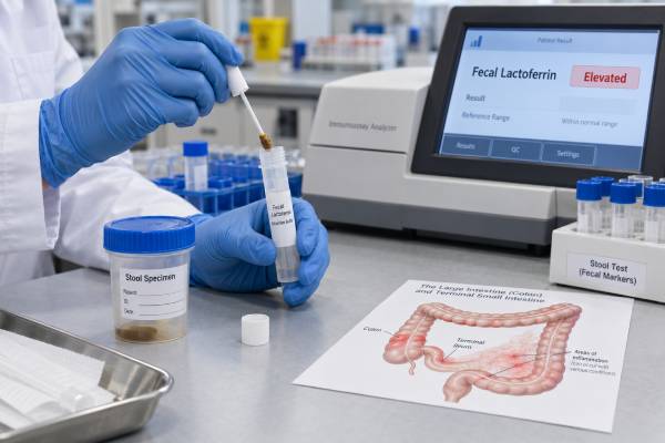 Lactoferrin Test Gut Inflammation, Infection, IBD, and High Levels Learn what a high fecal lactoferrin test means, how it detects gut neutrophil inflammation, and how clinicians distinguish IBD, infection, and noninflammatory bowel symptoms.