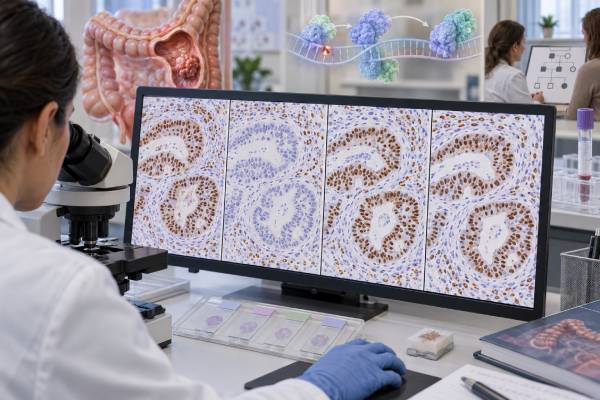 MMR IHC Test for Colon Cancer: MLH1, MSH2, MSH6, PMS2, and Lynch Screening Understand MMR IHC Test for Colon Cancer MLH1, MSH2, MSH6, PMS2, and Lynch Screening: what the test measures, how results are interpreted, treatment implications, limitations, and practical next steps.