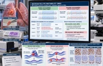 MSI Test for Lung Cancer: Microsatellite Instability, Mismatch Repair, and Result Meaning Learn what MSI testing means in lung cancer, how MSI-H, MSS, dMMR, and pMMR results differ, how NGS, PCR, and IHC are used, and why this rare biomarker can matter for immunotherapy and hereditary evaluation.