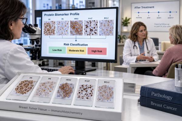 Mammostrat Test: Breast Cancer Prognosis and Risk Classification Mammostrat was a five-protein breast cancer prognosis test that classified low, moderate, and high recurrence risk; learn how it worked, what old results mean, and why it is no longer used.
