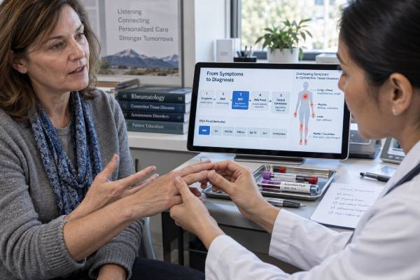 Mixed Connective Tissue Disease Panel: ANA, RNP, ENA, Symptoms, and Diagnosis Understand how ANA, anti-U1 RNP, ENA antibodies, symptoms, and organ tests are combined to diagnose and monitor mixed connective tissue disease.