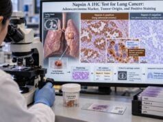 Napsin A IHC Test for Lung Cancer: Adenocarcinoma Marker, Tumor Origin, and Positive Staining Learn how Napsin A IHC supports lung adenocarcinoma diagnosis, what positive granular cytoplasmic staining means, why negative results do not exclude lung cancer, and when other tumor origins must be considered.
