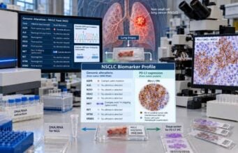 Non-Small Cell Lung Cancer Biomarker Test: Driver Mutations, PD-L1, and Molecular Profile Understand NSCLC biomarker testing for driver mutations, gene fusions, PD-L1 TPS, molecular profiling, liquid biopsy, negative results, resistance testing, and treatment-related next steps.