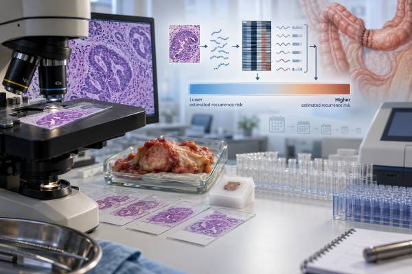 Oncotype DX Colon Recurrence Score Test: Colon Cancer Recurrence Risk and Genomic Score Learn how the Oncotype DX Colon Recurrence Score works, what a 0–100 genomic score means, and how it can refine recurrence-risk discussions after colon cancer surgery.