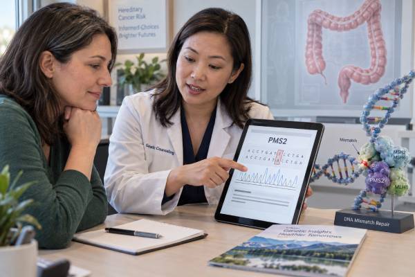 Understand what a PMS2 mutation test means, how it relates to Lynch syndrome and mismatch repair, why pseudogene interference matters, and what positive, VUS, or negative results may mean for cancer risk and follow-up.