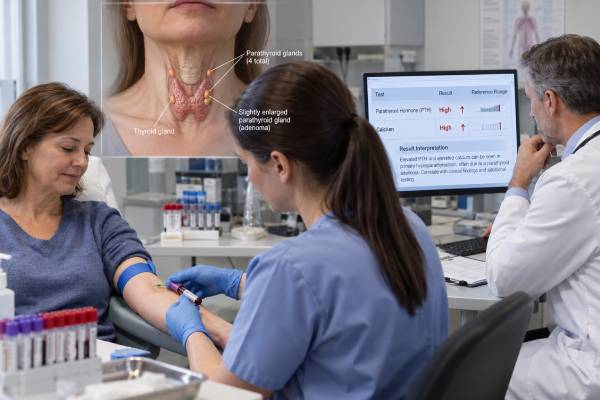Learn how to interpret a PTH blood test with calcium, what high PTH can mean, how benign parathyroid adenomas differ from carcinoma, and what tests usually come next.