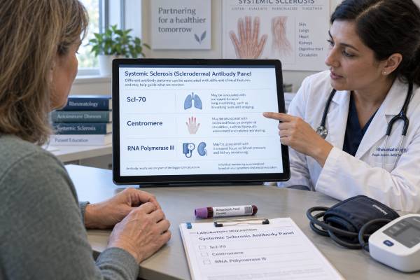 Scleroderma Antibody Panel: Scl-70, Centromere, RNA Polymerase III, and Risk Patterns Understand how Scl-70, centromere, RNA polymerase III, and extended scleroderma antibodies support diagnosis, predict risk patterns, and guide organ screening.