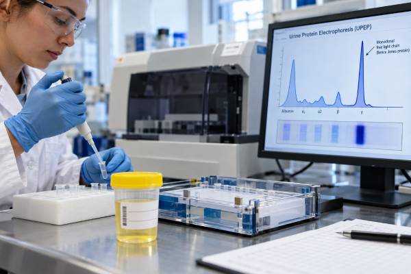 Urine Protein Electrophoresis (UPEP) Test: Bence Jones Protein, Myeloma Monitoring, and Meaning Understand UPEP testing for Bence Jones protein, including 24-hour urine collection, monoclonal light chains, myeloma monitoring, kidney risk, and result meaning.