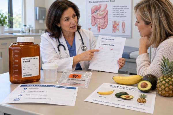 Learn what a 24-hour urine 5-HIAA test measures, why high levels can suggest carcinoid syndrome, how to prepare, and what abnormal results may mean.