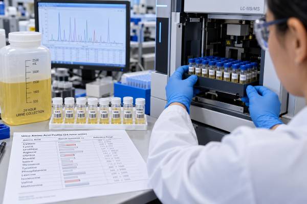 Learn what a 24-hour urine amino acids test measures, why aminoaciduria occurs, which metabolic and kidney disorders can cause it, and how results are interpreted.