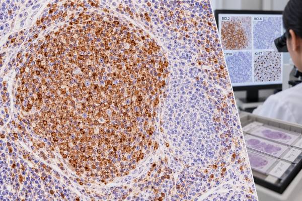 BCL2 IHC Test: Lymphoma Marker, Positive Staining, and Prognosis Meaning Learn what BCL2 IHC positivity means in follicular lymphoma and DLBCL, how BCL2 relates to MYC, and why protein expression is different from a gene rearrangement.