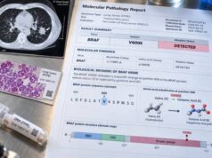BRAF V600E Test for Lung Cancer: Mutation Status, Positive Result, and Molecular Meaning Understand BRAF V600E testing in lung cancer, including what a positive or negative result means, tissue and ctDNA methods, limitations, and treatment relevance.