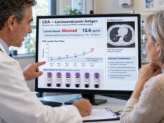 CEA Test for Lung Cancer: Tumor Marker Monitoring, High Levels, and Result Meaning Learn how the carcinoembryonic antigen (CEA) test is used in lung cancer, what high levels can mean, common non-cancer causes, reference ranges, and why serial trends matter.