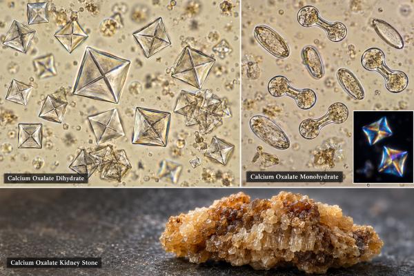 Calcium Oxalate Crystals in Urine: Kidney Stones, Causes, and Meaning Calcium oxalate crystals are common and may occur without stones. Learn their shapes, causes, stone-risk meaning, 24-hour urine follow-up, and warning signs.