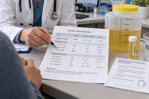 Calcium Oxalate Stone Risk Test: Urine Oxalate, Calcium, Citrate, and Volume Learn how urine oxalate, calcium, citrate, volume, sodium, and supersaturation are used to assess calcium oxalate stone risk and guide targeted prevention.