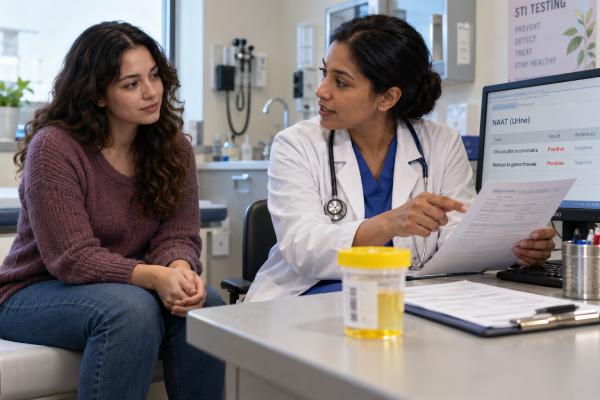 Learn how a chlamydia and gonorrhea urine NAAT works, how to collect first-catch urine, what positive or negative results mean, and when follow-up testing is needed.